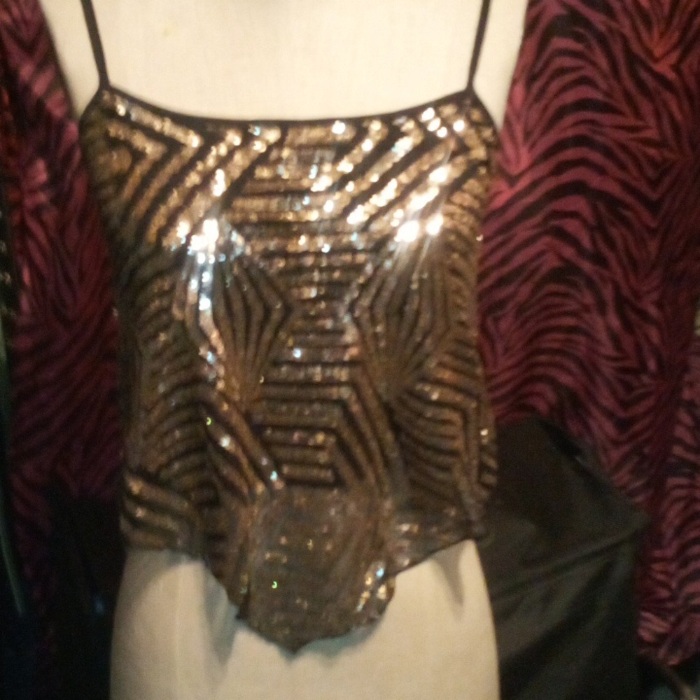 Sexy Rue21, small, sequin, evening tank.